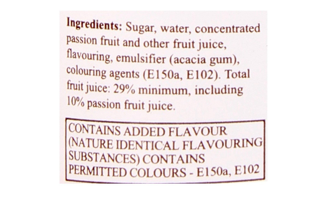 Monin Passion Fruit Syrup    Glass Bottle  250 grams